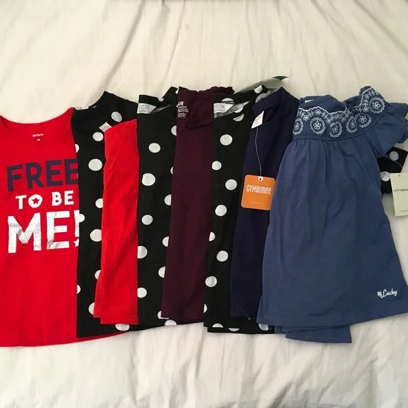 Bundle of NEW T-shirts(8 items) for Girl size 4. - Picture 1 of 16